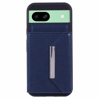 For Google Pixel 8a Case Card Bag Kickstand TPU+PU Phone Cover