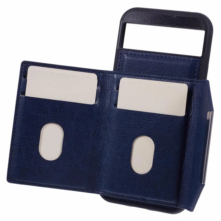 For Google Pixel 8a Case Card Bag Kickstand TPU+PU Phone Cover