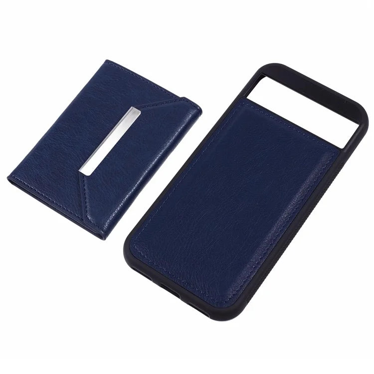 For Google Pixel 8a Case Card Bag Kickstand TPU+PU Phone Cover