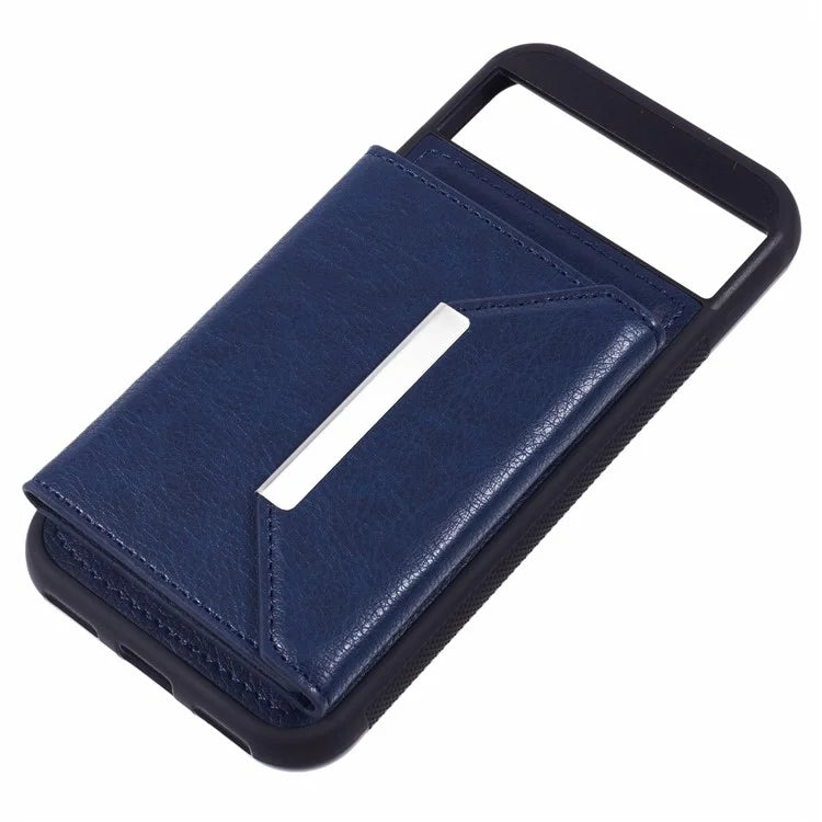For Google Pixel 8a Case Card Bag Kickstand TPU+PU Phone Cover