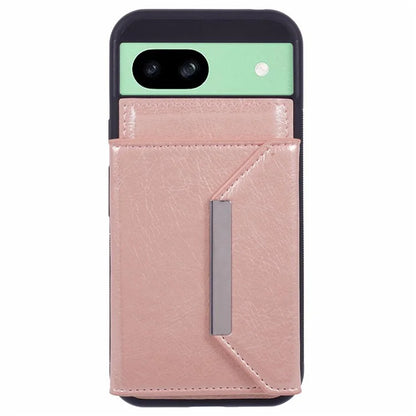 For Google Pixel 8a Case Card Bag Kickstand TPU+PU Phone Cover