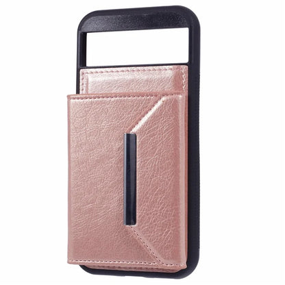 For Google Pixel 8a Case Card Bag Kickstand TPU+PU Phone Cover