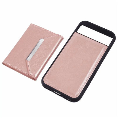 For Google Pixel 8a Case Card Bag Kickstand TPU+PU Phone Cover