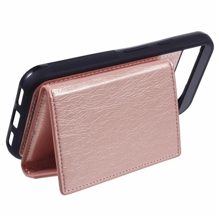 For Google Pixel 8a Case Card Bag Kickstand TPU+PU Phone Cover