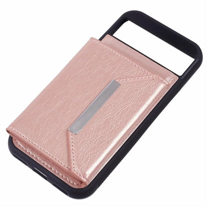 For Google Pixel 8a Case Card Bag Kickstand TPU+PU Phone Cover