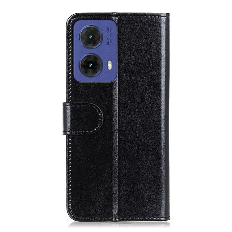 For Motorola Moto G85 5G / S50 Neo 5G Case PU Leather Wallet Crazy Horse Texture Phone Cover