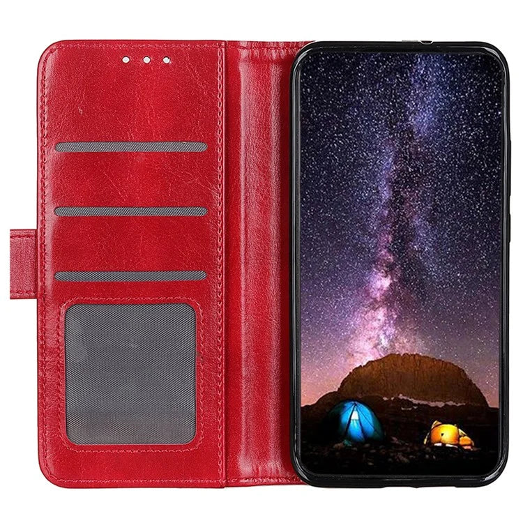 For Motorola Moto G85 5G / S50 Neo 5G Case PU Leather Wallet Crazy Horse Texture Phone Cover