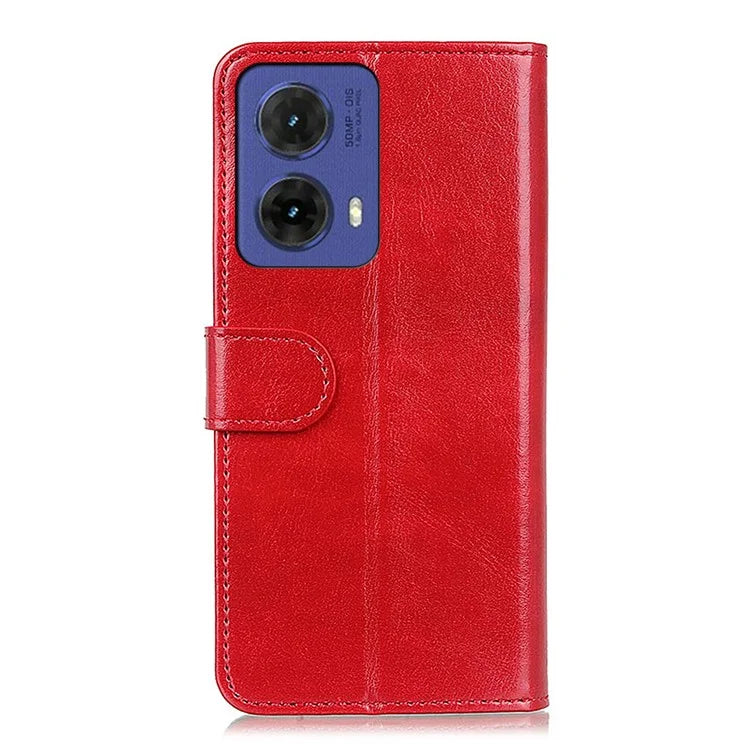 For Motorola Moto G85 5G / S50 Neo 5G Case PU Leather Wallet Crazy Horse Texture Phone Cover