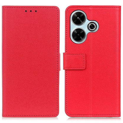 For Xiaomi Redmi 13 5G / 13 4G Case PU Leather Wallet Anti-Drop Phone Cover with Magnetic Clasp