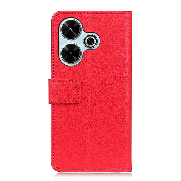 For Xiaomi Redmi 13 5G / 13 4G Case PU Leather Wallet Anti-Drop Phone Cover with Magnetic Clasp