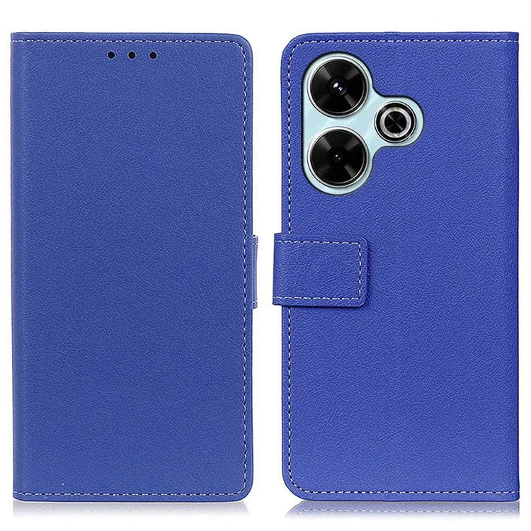 For Xiaomi Redmi 13 5G / 13 4G Case PU Leather Wallet Anti-Drop Phone Cover with Magnetic Clasp