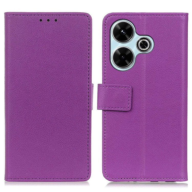 For Xiaomi Redmi 13 5G / 13 4G Case PU Leather Wallet Anti-Drop Phone Cover with Magnetic Clasp