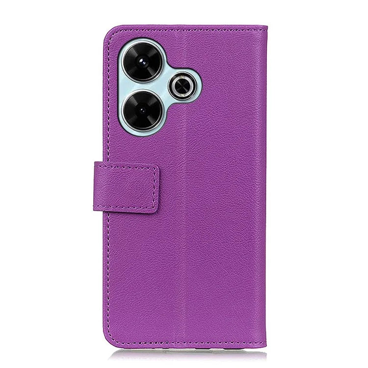 For Xiaomi Redmi 13 5G / 13 4G Case PU Leather Wallet Anti-Drop Phone Cover with Magnetic Clasp