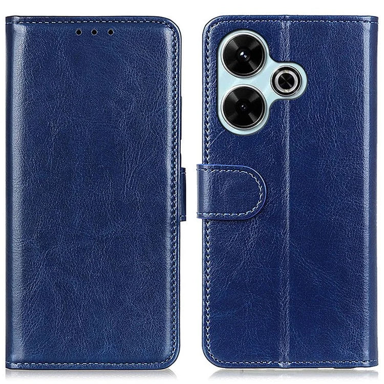 For Xiaomi Redmi 13 5G / 13 4G Wholesale Phone Case Crazy Horse Texture PU Leather Wallet Stand Phone Cover