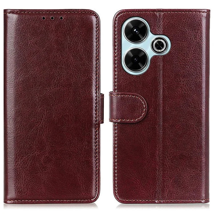 For Xiaomi Redmi 13 5G / 13 4G Wholesale Phone Case Crazy Horse Texture PU Leather Wallet Stand Phone Cover