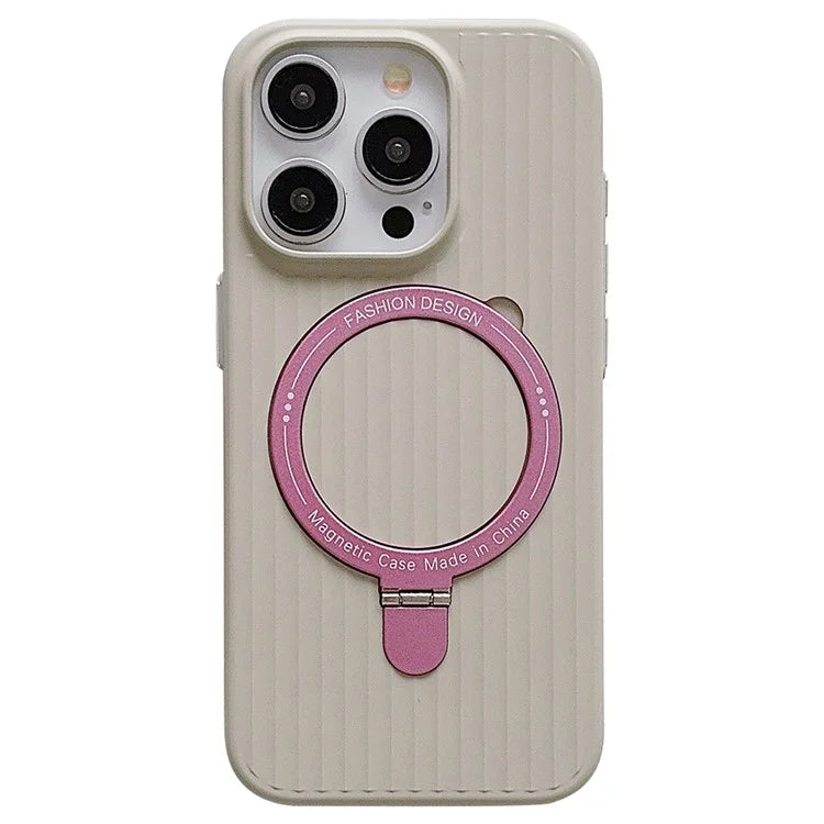 For iPhone 13 Pro Kickstand Phone Case Skin-Touch PC Cover Compatible with MagSafe