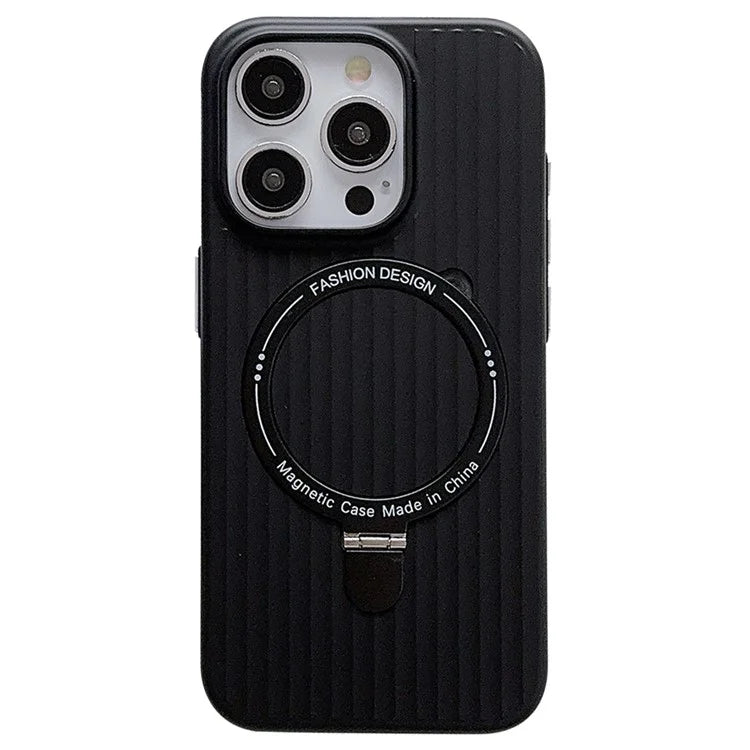 For iPhone 13 Pro Kickstand Phone Case Skin-Touch PC Cover Compatible with MagSafe