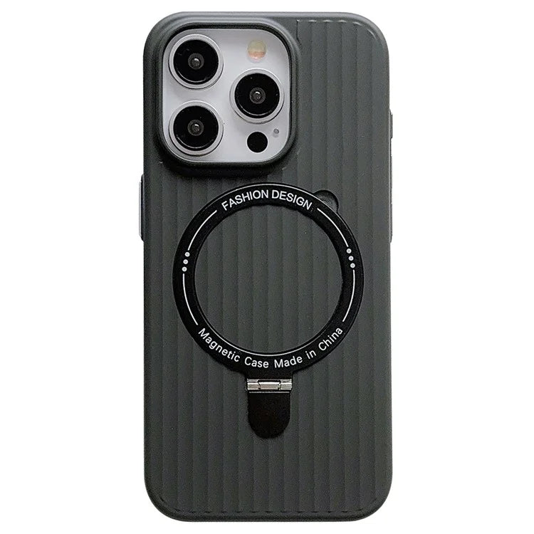For iPhone 13 Pro Kickstand Phone Case Skin-Touch PC Cover Compatible with MagSafe