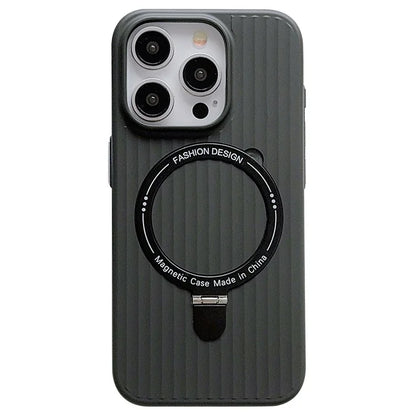 For iPhone 13 Pro Kickstand Phone Case Skin-Touch PC Cover Compatible with MagSafe