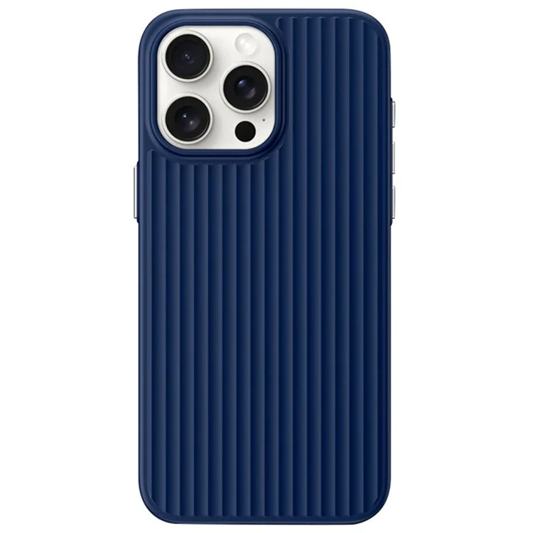 For iPhone 13 Pro Case Skin-Touch Corrugated Texture Anti-Fall PC Phone Cover