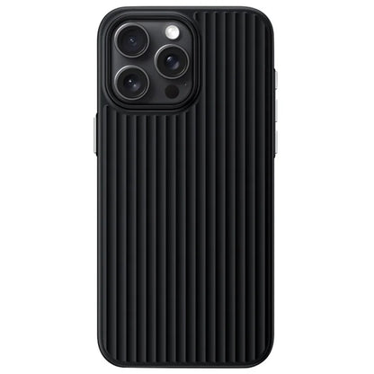 For iPhone 15 Pro Max Cell Phone Case Corrugated Texture Skin-Touch PC Cover