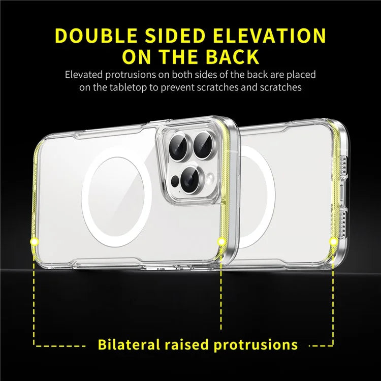 For iPhone 13 Pro Max Case TPU+Acrylic Drop-Proof Phone Back Cover Compatible with MagSafe