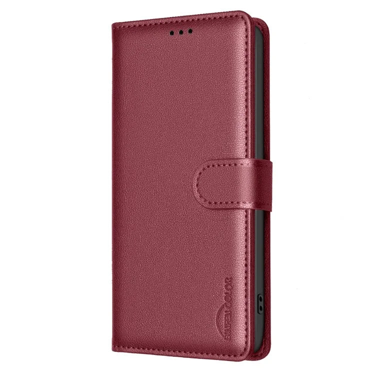 BINFEN COLOR BF32 For Samsung Galaxy S22 Ultra 5G Case Litchi Texture RFID Blocking Leather Phone Cover