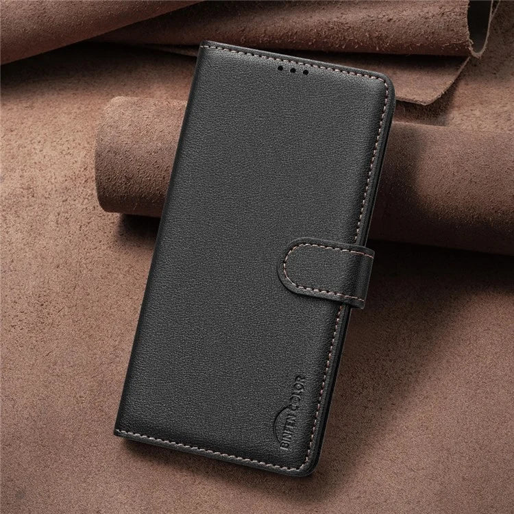 BINFEN COLOR BF32 For iPhone 14 Pro Case RFID Blocking Leather Drop-Proof Phone Cover