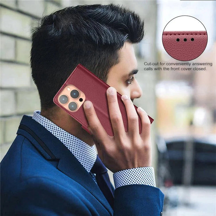 BINFEN COLOR BF32 For iPhone 14 Pro Case RFID Blocking Leather Drop-Proof Phone Cover