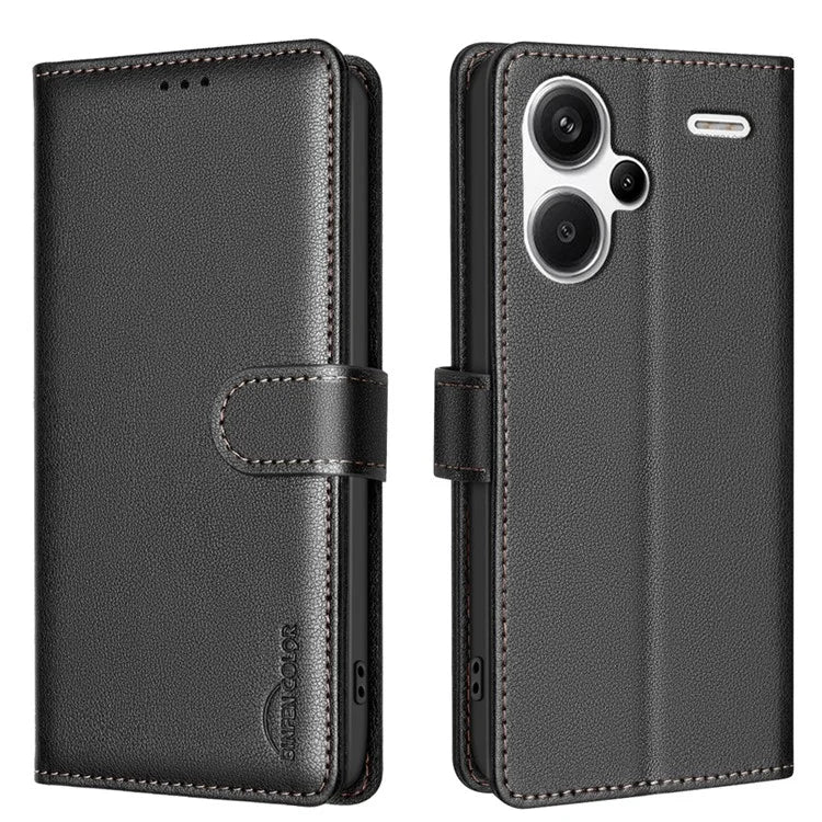 BINFEN COLOR BF32 For Xiaomi Redmi Note 13 Pro+ 5G Litchi Texture Flip Case Leather Phone Cover