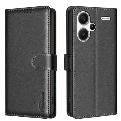 BINFEN COLOR BF32 For Xiaomi Redmi Note 13 Pro+ 5G Litchi Texture Flip Case Leather Phone Cover