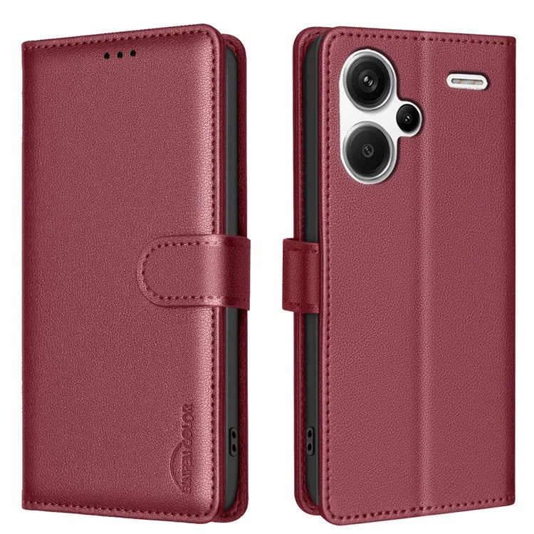 BINFEN COLOR BF32 For Xiaomi Redmi Note 13 Pro+ 5G Litchi Texture Flip Case Leather Phone Cover