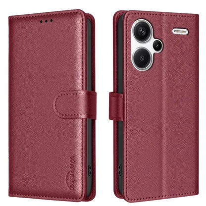 BINFEN COLOR BF32 For Xiaomi Redmi Note 13 Pro+ 5G Litchi Texture Flip Case Leather Phone Cover