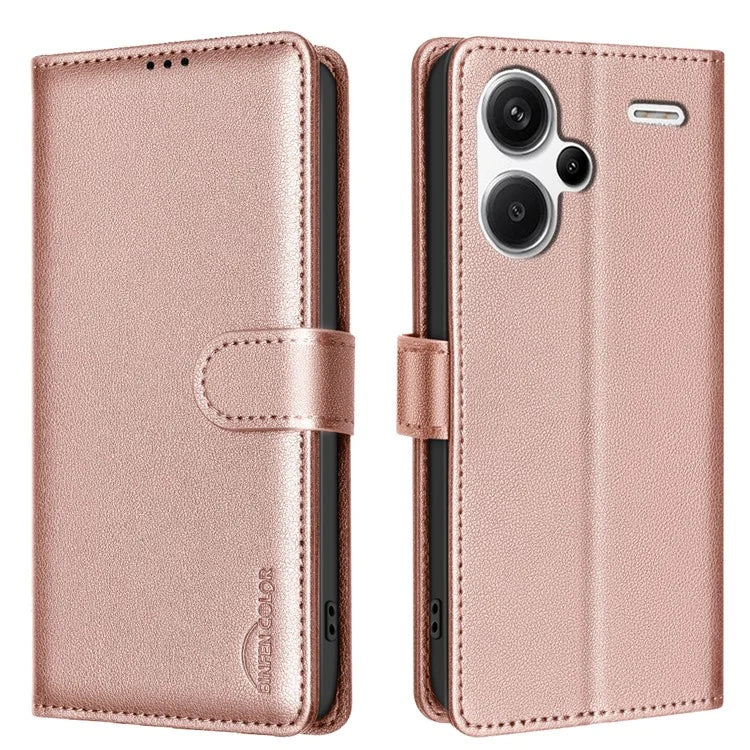 BINFEN COLOR BF32 For Xiaomi Redmi Note 13 Pro+ 5G Litchi Texture Flip Case Leather Phone Cover