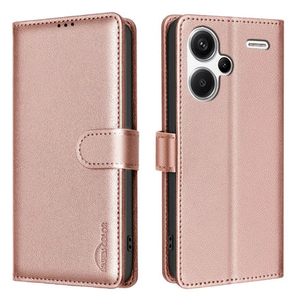BINFEN COLOR BF32 For Xiaomi Redmi Note 13 Pro+ 5G Litchi Texture Flip Case Leather Phone Cover