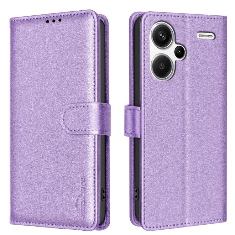 BINFEN COLOR BF32 For Xiaomi Redmi Note 13 Pro+ 5G Litchi Texture Flip Case Leather Phone Cover