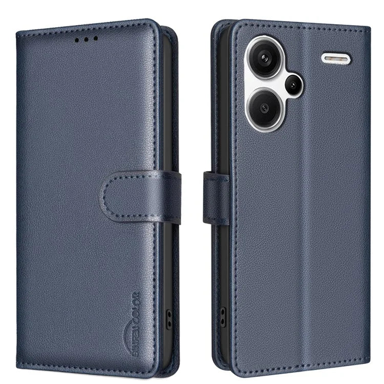 BINFEN COLOR BF32 For Xiaomi Redmi Note 13 Pro+ 5G Litchi Texture Flip Case Leather Phone Cover