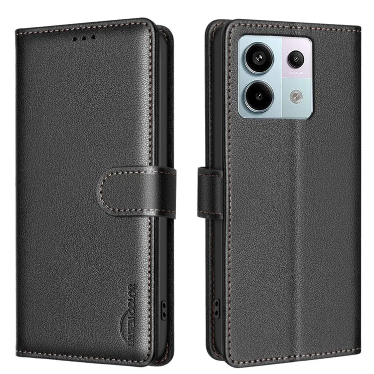 BINFEN COLOR BF32 For Xiaomi Redmi Note 13 Pro 5G / Poco X6 5G Case RFID Blocking Leather Cell Phone Cover