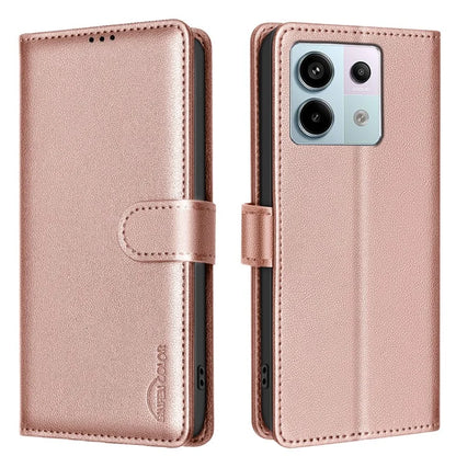 BINFEN COLOR BF32 For Xiaomi Redmi Note 13 Pro 5G / Poco X6 5G Case RFID Blocking Leather Cell Phone Cover