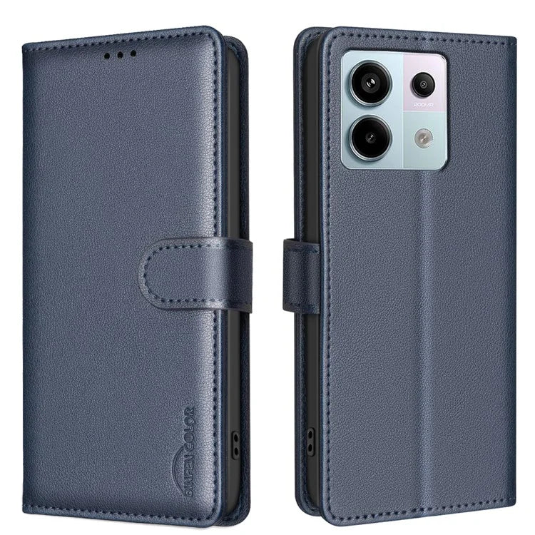 BINFEN COLOR BF32 For Xiaomi Redmi Note 13 Pro 5G / Poco X6 5G Case RFID Blocking Leather Cell Phone Cover