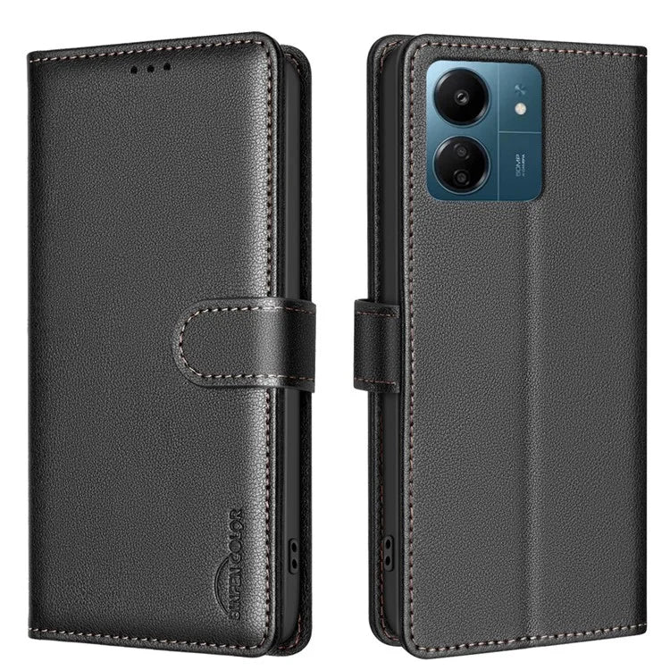 BINFEN COLOR BF32 For Xiaomi Redmi 13C 4G  /  5G  /  13R 5G  /  Poco M6 5G  /  Poco C65 4G Case Leather Phone Cover