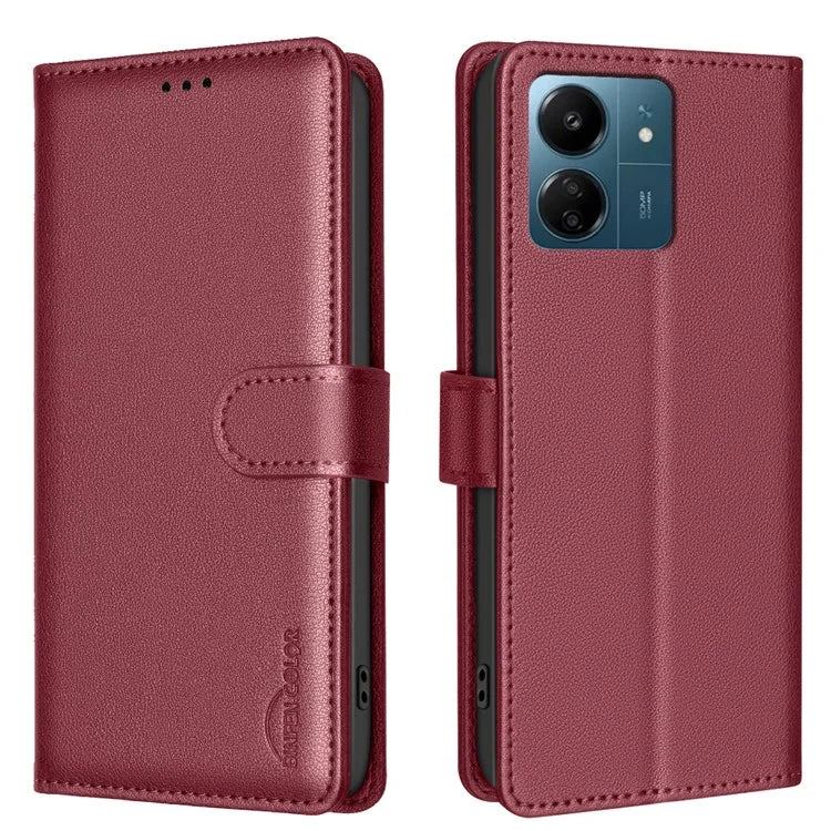 BINFEN COLOR BF32 For Xiaomi Redmi 13C 4G  /  5G  /  13R 5G  /  Poco M6 5G  /  Poco C65 4G Case Leather Phone Cover