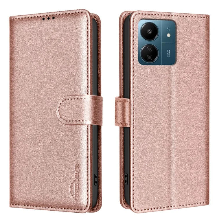 BINFEN COLOR BF32 For Xiaomi Redmi 13C 4G  /  5G  /  13R 5G  /  Poco M6 5G  /  Poco C65 4G Case Leather Phone Cover