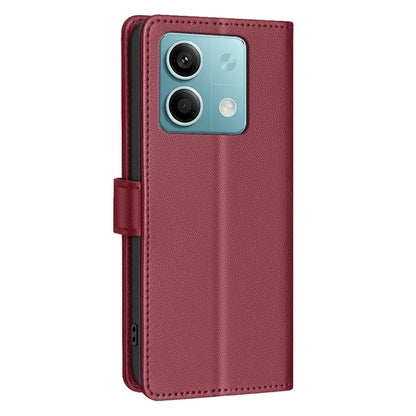 BINFEN COLOR BF32 For Xiaomi Redmi Note 13 4G Leather Phone Case Litchi Texture RFID Blocking Phone Cover