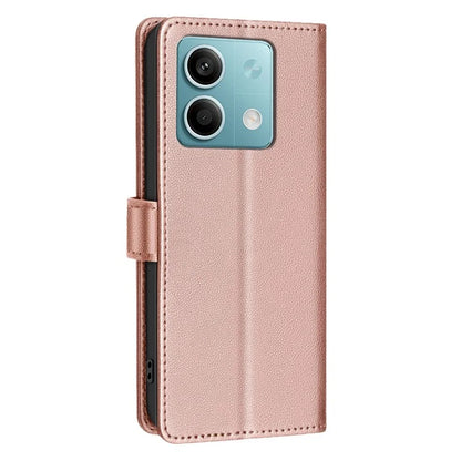 BINFEN COLOR BF32 For Xiaomi Redmi Note 13 4G Leather Phone Case Litchi Texture RFID Blocking Phone Cover
