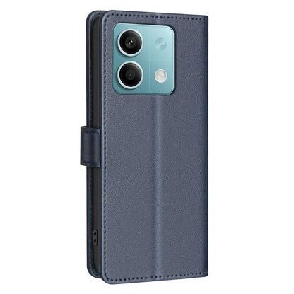 BINFEN COLOR BF32 For Xiaomi Redmi Note 13 4G Leather Phone Case Litchi Texture RFID Blocking Phone Cover