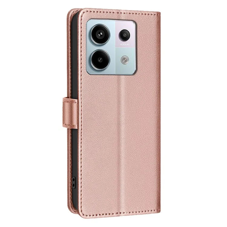 BINFEN COLOR BF32 For Xiaomi Redmi Note 13 Pro 4G Phone Case Litchi Texture RFID Blocking Leather Phone Cover