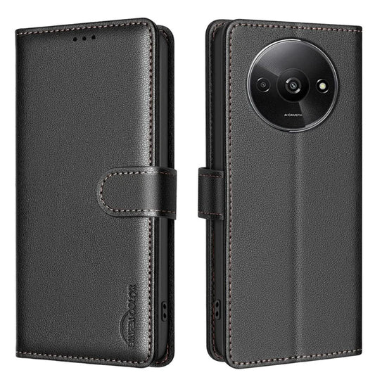 BINFEN COLOR BF32 For Xiaomi Redmi A3 / Poco C61 4G Case Anti-Drop RFID Blocking Leather Phone Cover