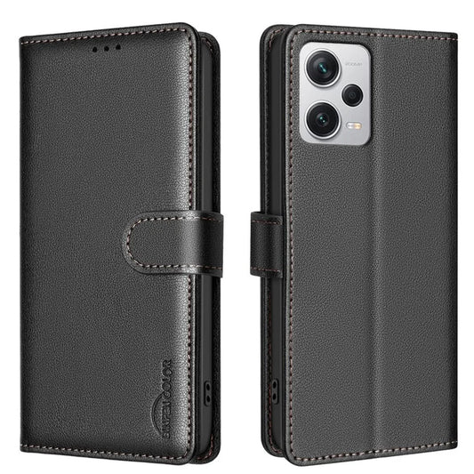 BINFEN COLOR BF32 For Xiaomi Redmi Note 12 Pro 5G / Note 12 Pro Speed 5G / Poco X5 Pro 5G PU Leather Phone Stand Cover