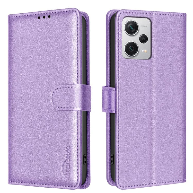 BINFEN COLOR BF32 For Xiaomi Redmi Note 12 Pro 5G / Note 12 Pro Speed 5G / Poco X5 Pro 5G PU Leather Phone Stand Cover